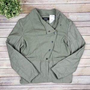CoffeeShop NY Desert Sage Green Motorcycle Jacket